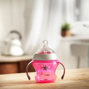 First Sips Soft Nipple Transition Cups, pink (4 months+) - 2 pack