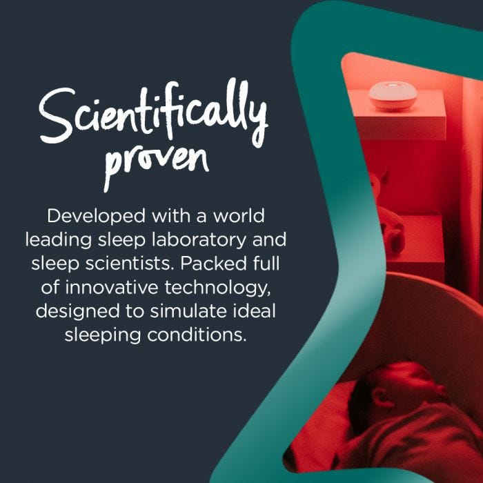 Dreammaker™ Light and Sound Baby Sleep Aid - infographic