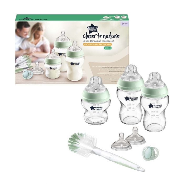 Closer to Nature Glass Newborn Starter Set with packaging 