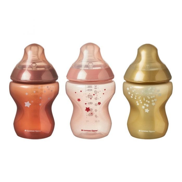 closer to nature, coloured baby bottle varied colours 