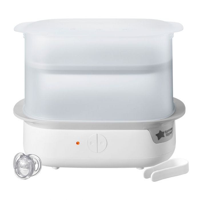 White-Super-steam Advanced Electric Steriliser-with-soother-and-utensil