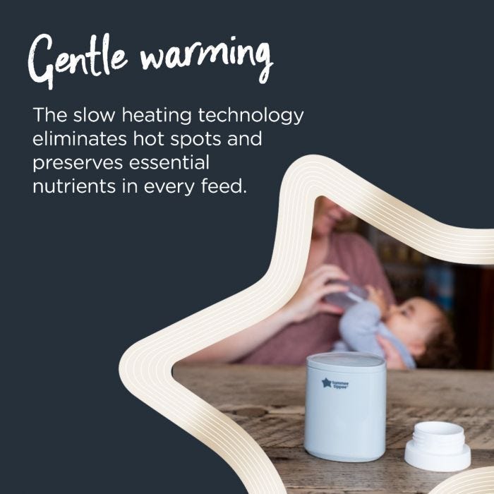 LetsGo Portable Baby Bottle Warmer - inforgrapgic, gentle warmiing