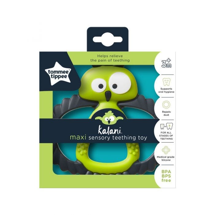 Kalani Maxi Sensory Teething Toy - green packaging