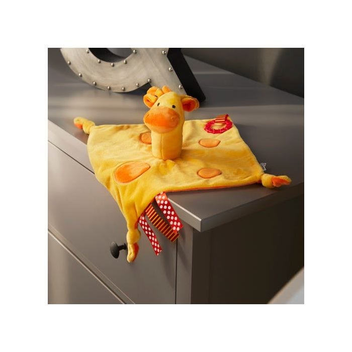 gerry the giraffe soft comforter on side unit