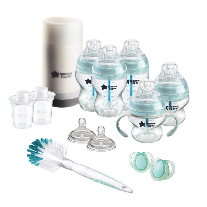 Advanced Anti-Colic newborn gift set on white background.