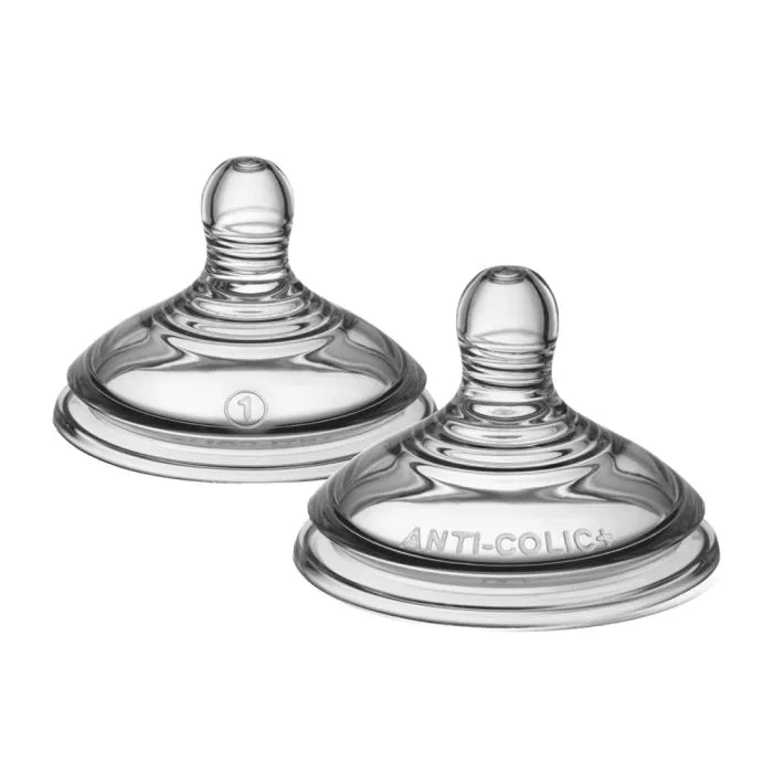 Advanced Anti-Colic bottle nipples against a white background