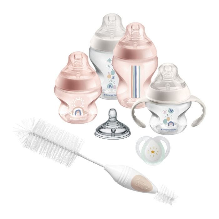 Closer to Nature Baby Bottle Newborn Starter Set on white background.