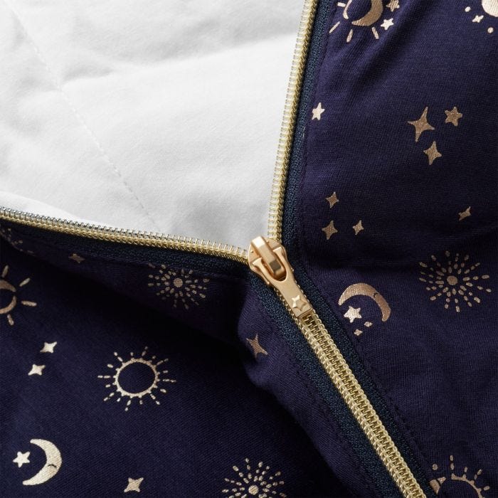 The Original Grobag Moon Child Sleepbag zip close up 