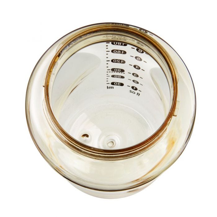 Open baby bottle