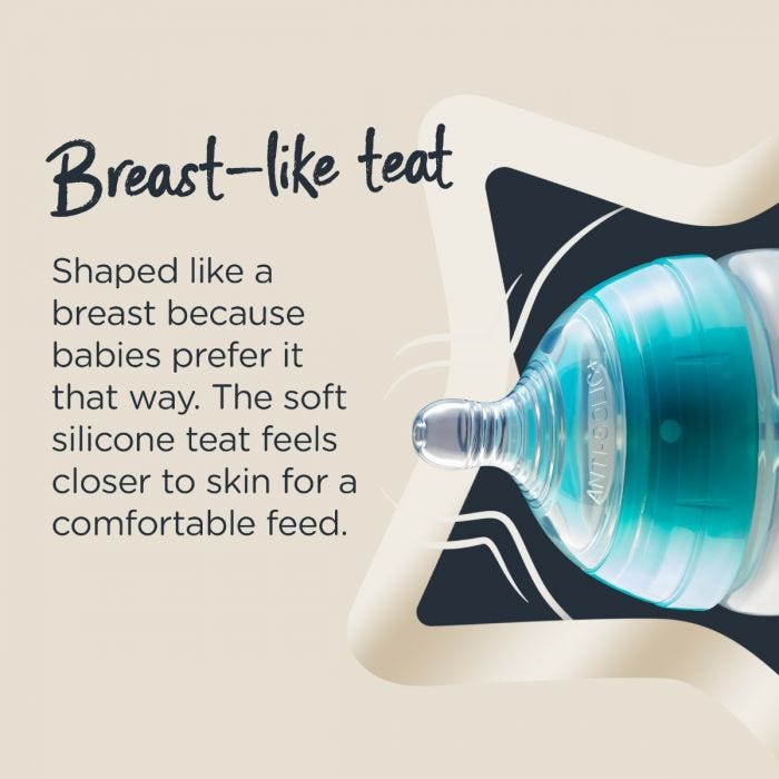 Advanced Anti-Colic Teats Infographic- Breast-like teat