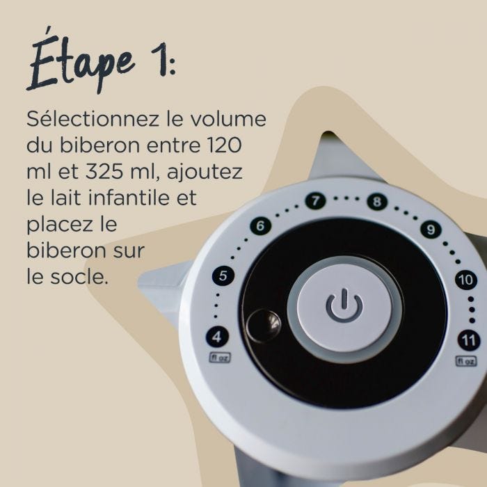 Infographie de la machine Perfect Prep - étape 1