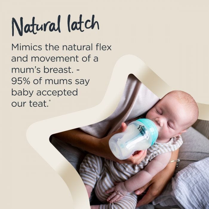 Advanced Anti-Colic Teats Infographic- Natural latch