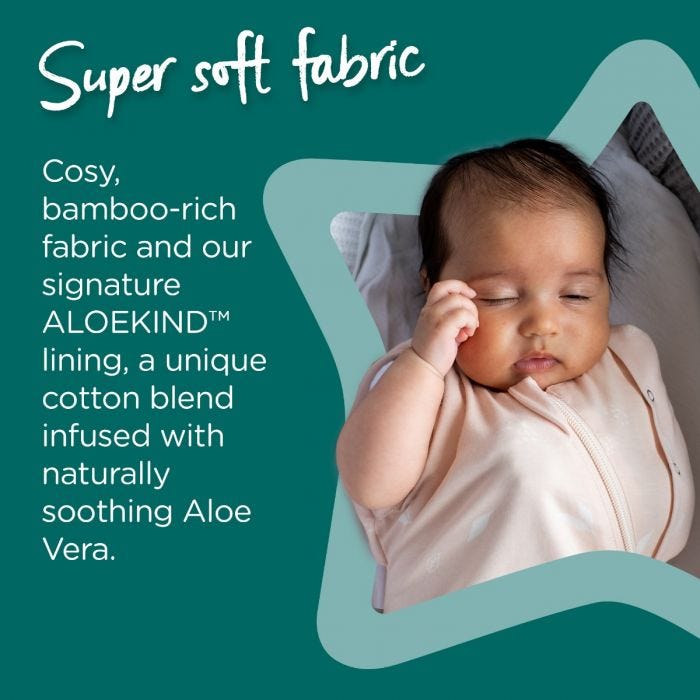 The Original Grobag Swaddlebag Inforgraphic - super soft fabric