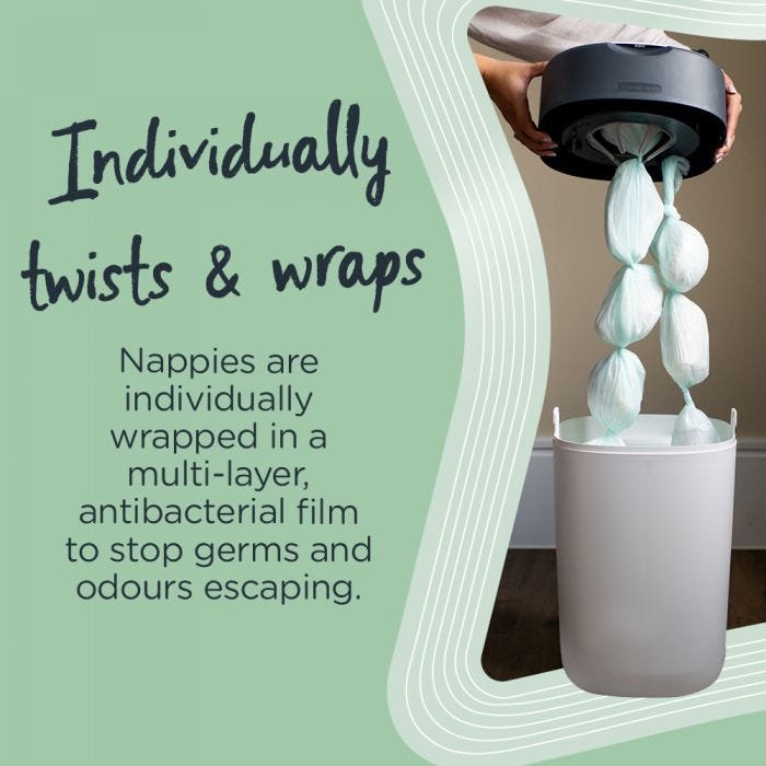 Twist & Click Nappy Bin Eco-Refills - Infographic