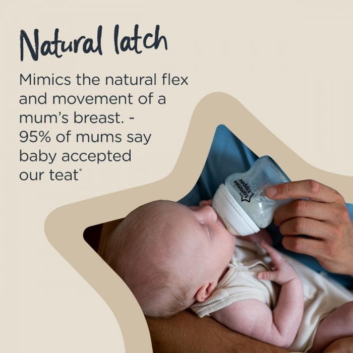 Closer to Nature Teat Infographic- Natural latch