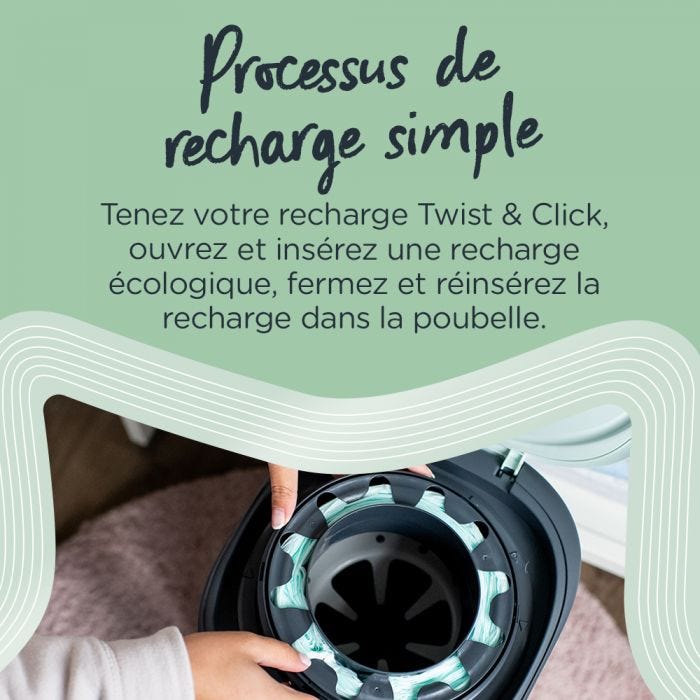 Infographie Éco-recharges pour poubelle à couches Twist & Click