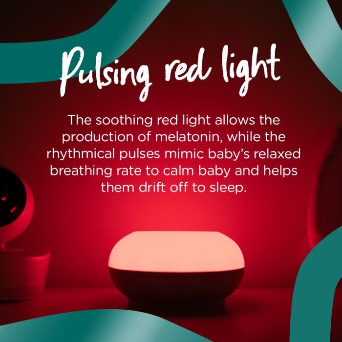 Dreammaker glowing red with text about the pink noise