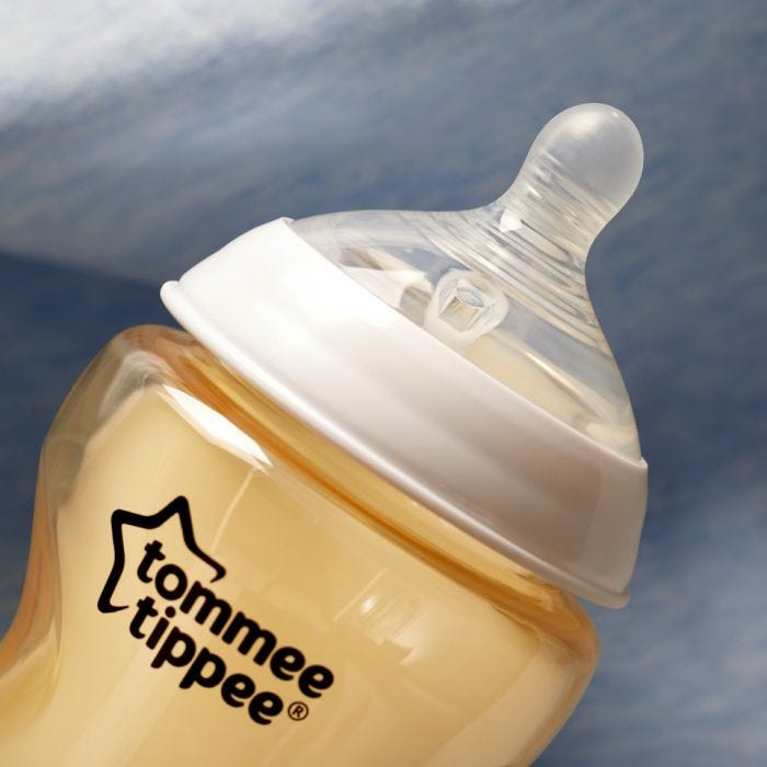Baby bottle with formula