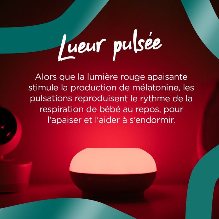 Veilleuse Aide au Sommeil Dreammaker - infographie