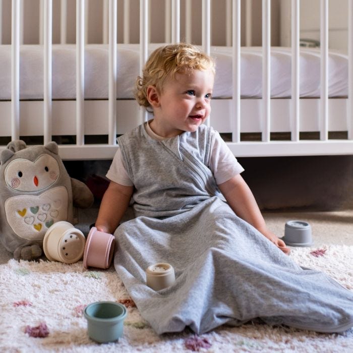 child wearing the original grobag sleepbag