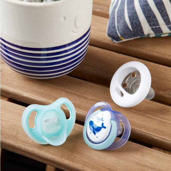 mixed pack soothers on table