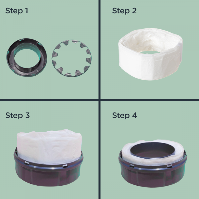 Twist & Click Nappy Disposal Bin - infographic