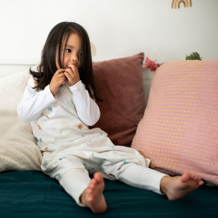 child wearing The orignial grobag steppee