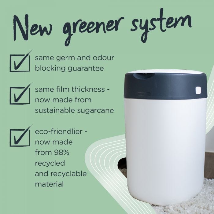 Twist & Click Nappy Disposal Bin - infographic