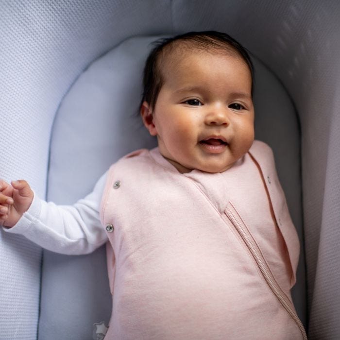 baby being swaddled in The Original Grobag Swaddlebag