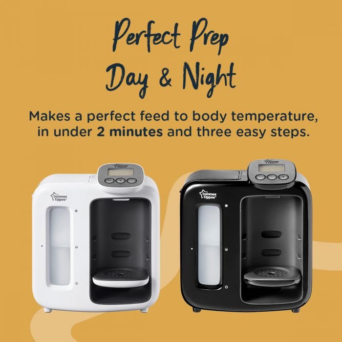 Image of prep machine in black and white detailing how it can prepare the perfect feed in 2 minutes