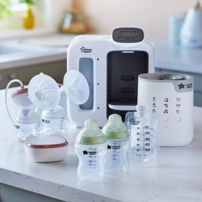 Image of products featured in the ultimate combination feeding bundle in home setting