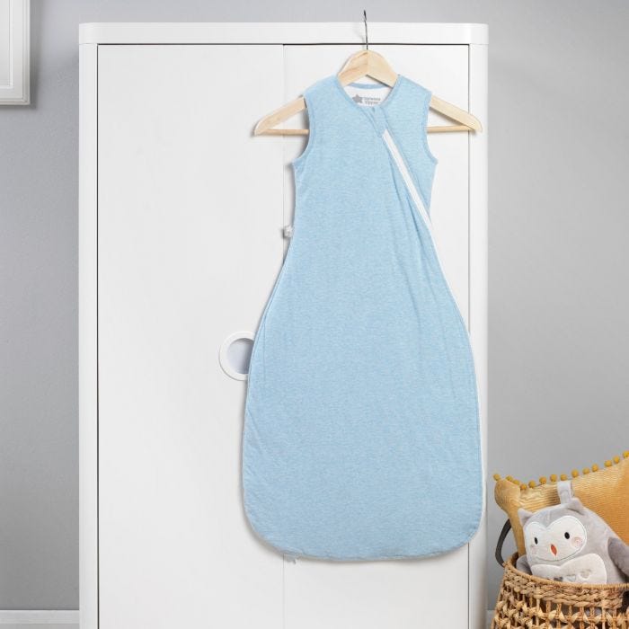 The Original Grobag Blue Marl Sleepbag hanging up