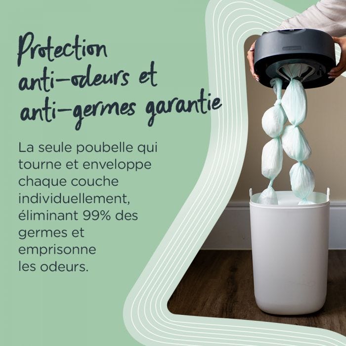 Infographie Twist & Click- protection anti-odeurs et anti-germes garantie