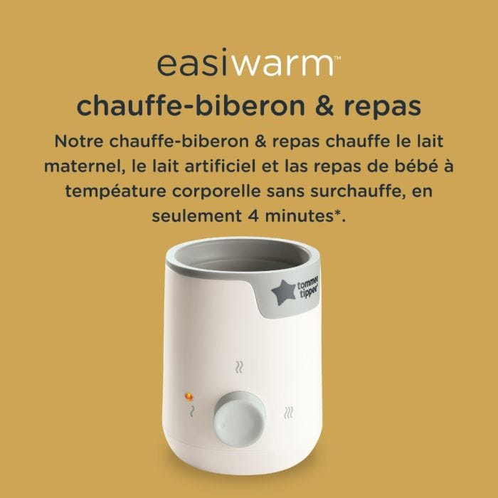 Chauffe-biberon et petits pots qui réchauffe le lait maternel, le lait maternisé et les repas de bébé en seulement 4 minutes