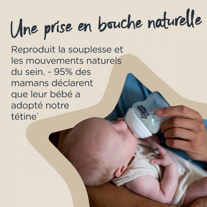 Infographie sur la tétine Closer to Nature - Loquet naturel
