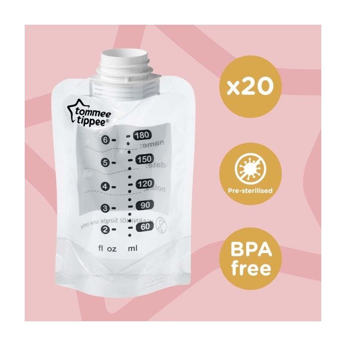 Made for me breast milk pouch infographic