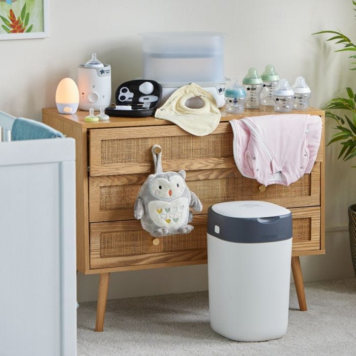 Image of all of the product contents of the ultimate get baby ready bundle in a home setting