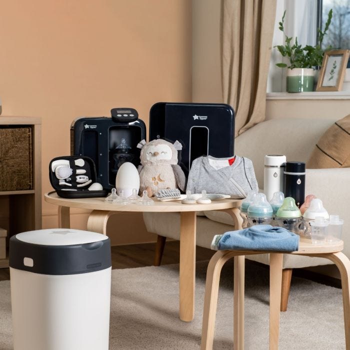 Products included in the ultimate get baby ready bundle. Including steriliser, perfect prep machine, baby monitor and other accessories in a home setting.