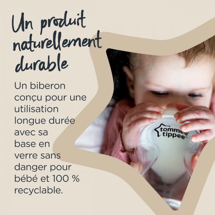 Infographie des biberons en verre CTN