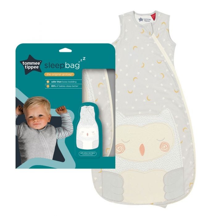 Gigoteuse Sleepbag Sleeping Ollie avec emballage sur un fond blanc uni