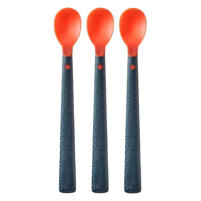 Heat sense soft weaning spoons