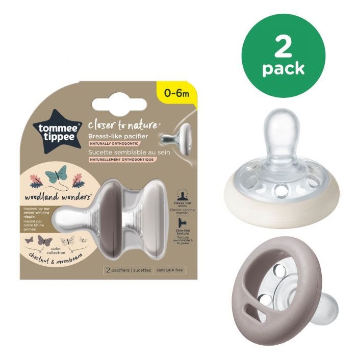 Breast-like Soother (0-6 months) - 2 pack  with packaging