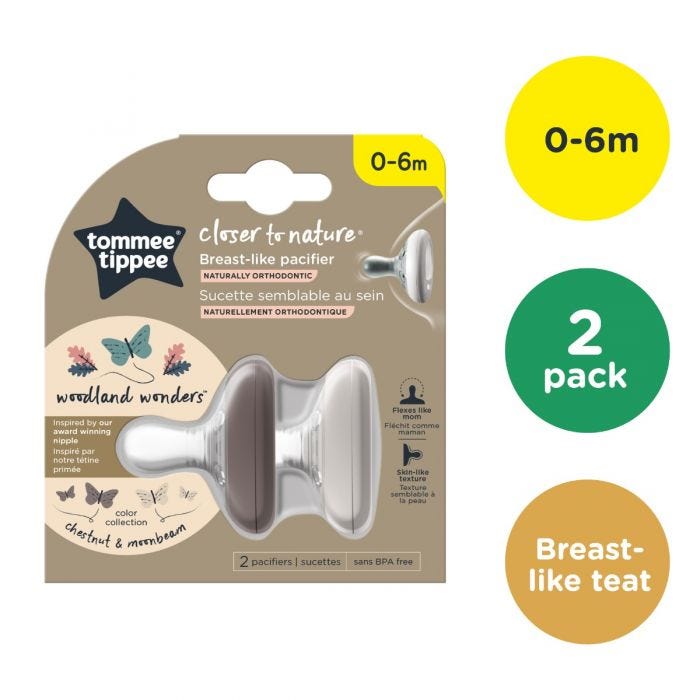 Breast-like Soother (0-6 months) - 2 pack  with packaging