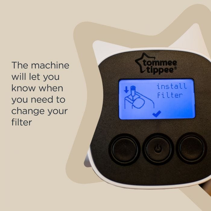 Perfect Prep Filter Infographic- machine will let you know when you need to change your filter