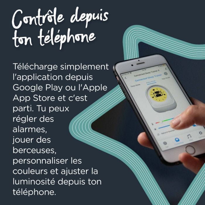 Infographie de l&apos;horloge Connected Sleep Trainer