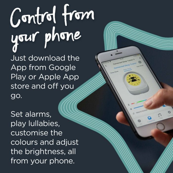Connected Sleep Trainer Clock infographic