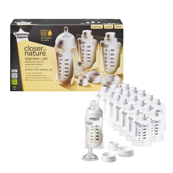 Closer to Nature Express and Go Breast Milk Starter Kit with packaging