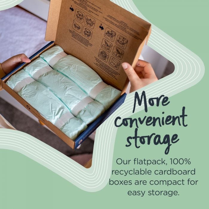 Twist & Click Nappy Disposal Bin - infographic