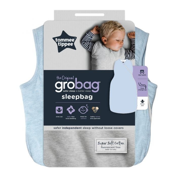 The Original Grobag Blue Marl Sleepbag packaging