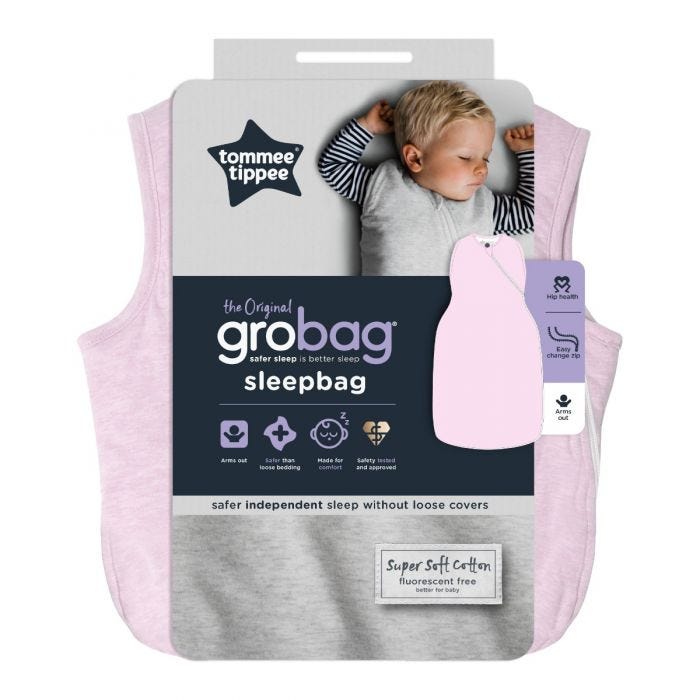 The Original Grobag Pink Marl Sleepbag packaging